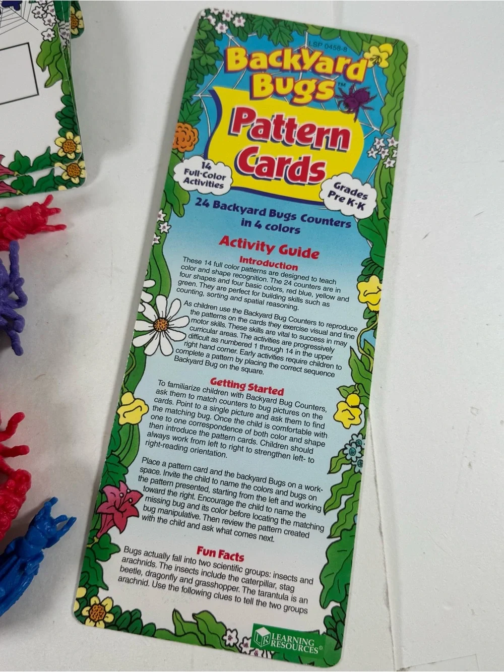 Learning Resources Backyard Bugs Pattern Complete Cards W/ 90 Total Bugs